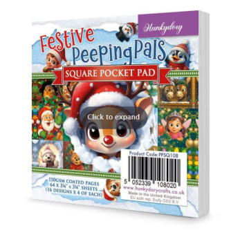 Festive Peeping Pals Square Pocket Pad